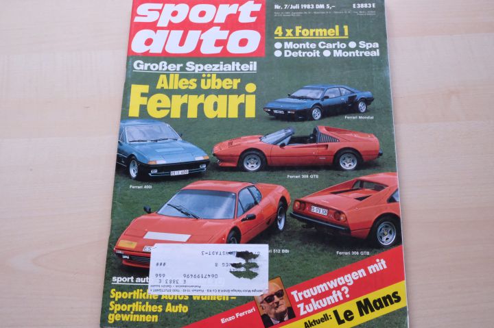 Deckblatt Sport Auto (07/1983)
